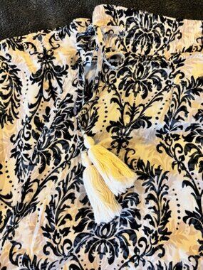 BloomChic Ornate Print Tassel Straight-Leg Pants 14 - 16 /1X